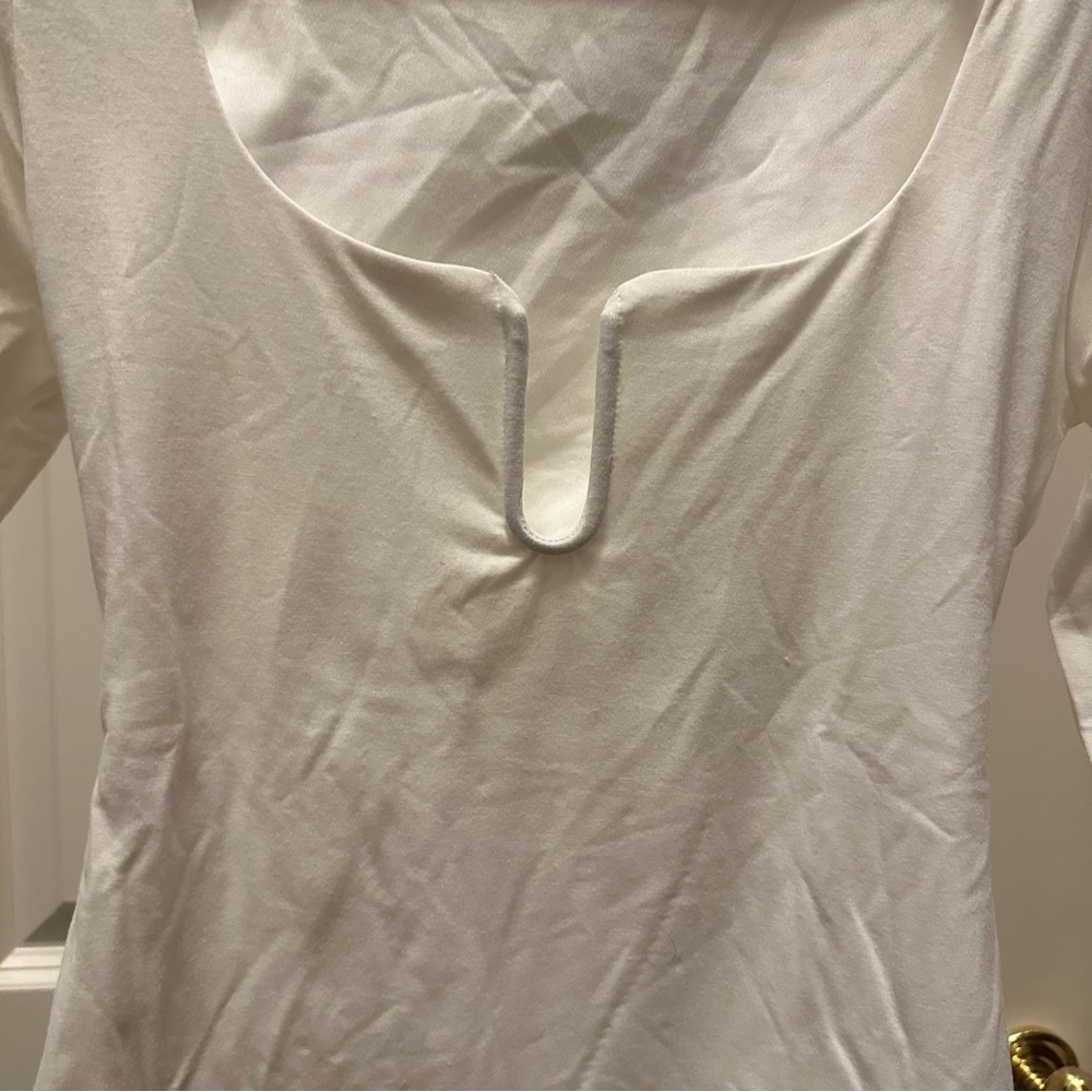 Good American STRETCH JERSEY U RING BODYSUIT in Ivory Size 2 NEW - Picture 16 of 16